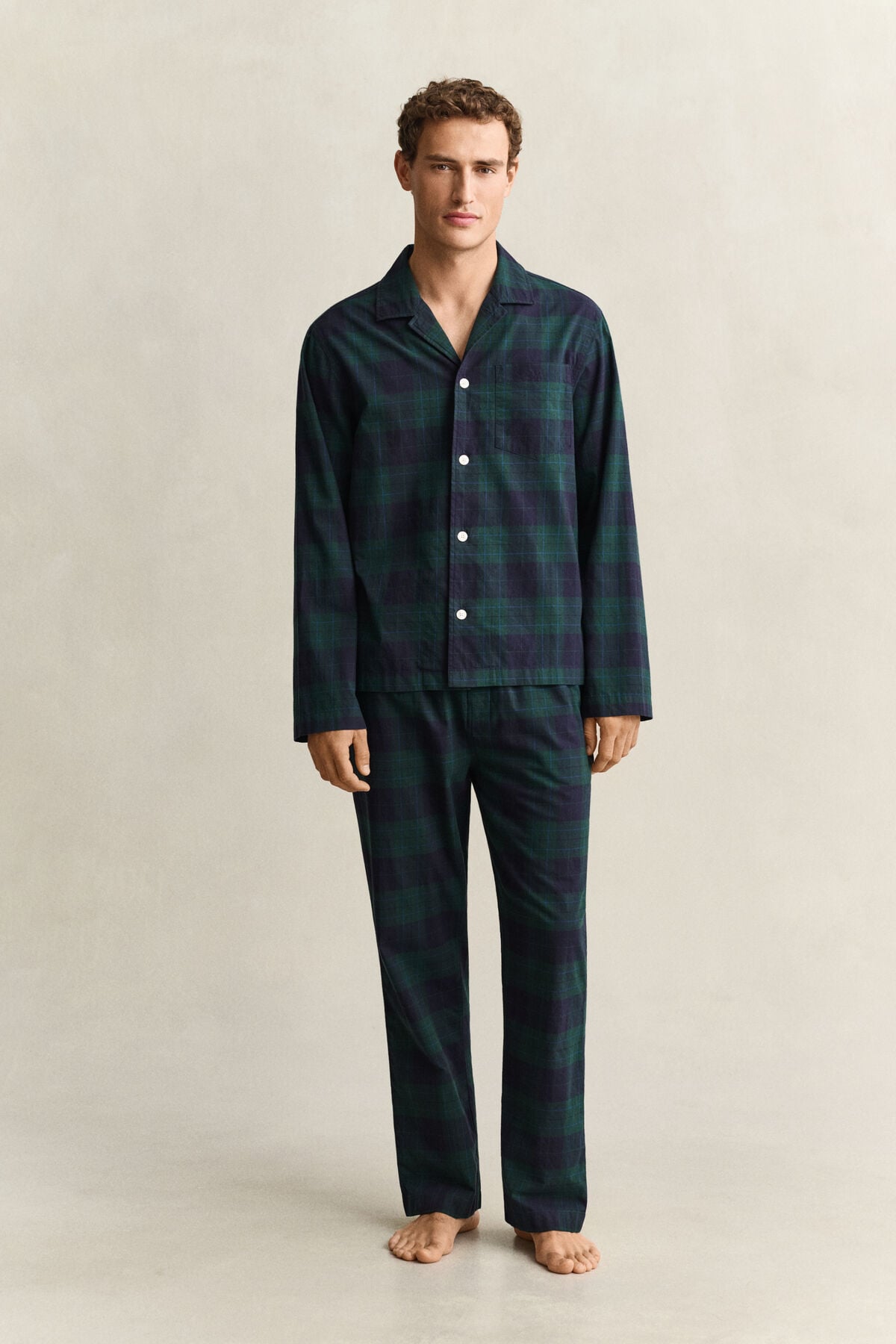 Checked Pajama Set Gift Box — TARTAN GREEN