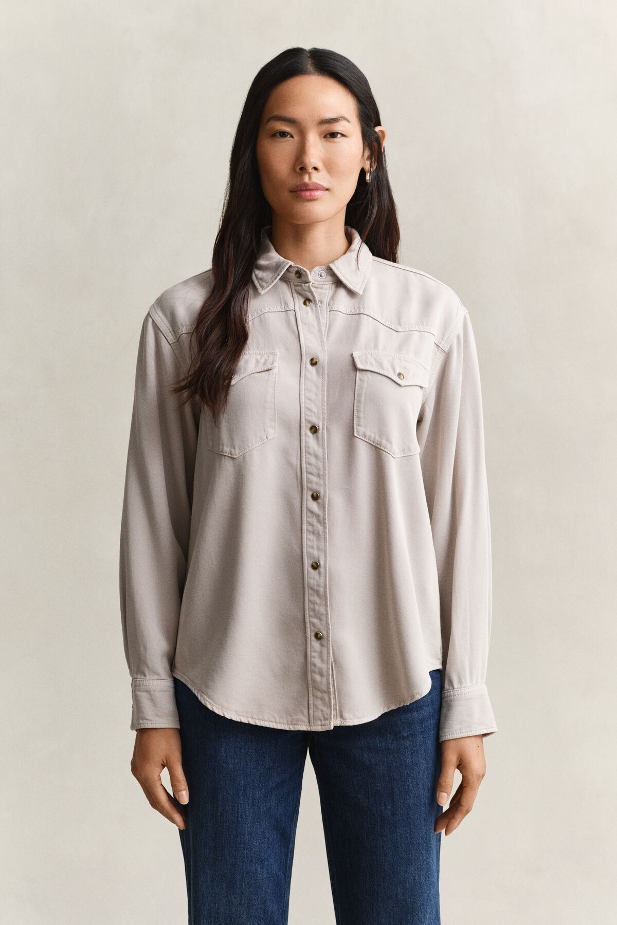 Denim Twill Ranger Shirt — CLAY BEIGE
