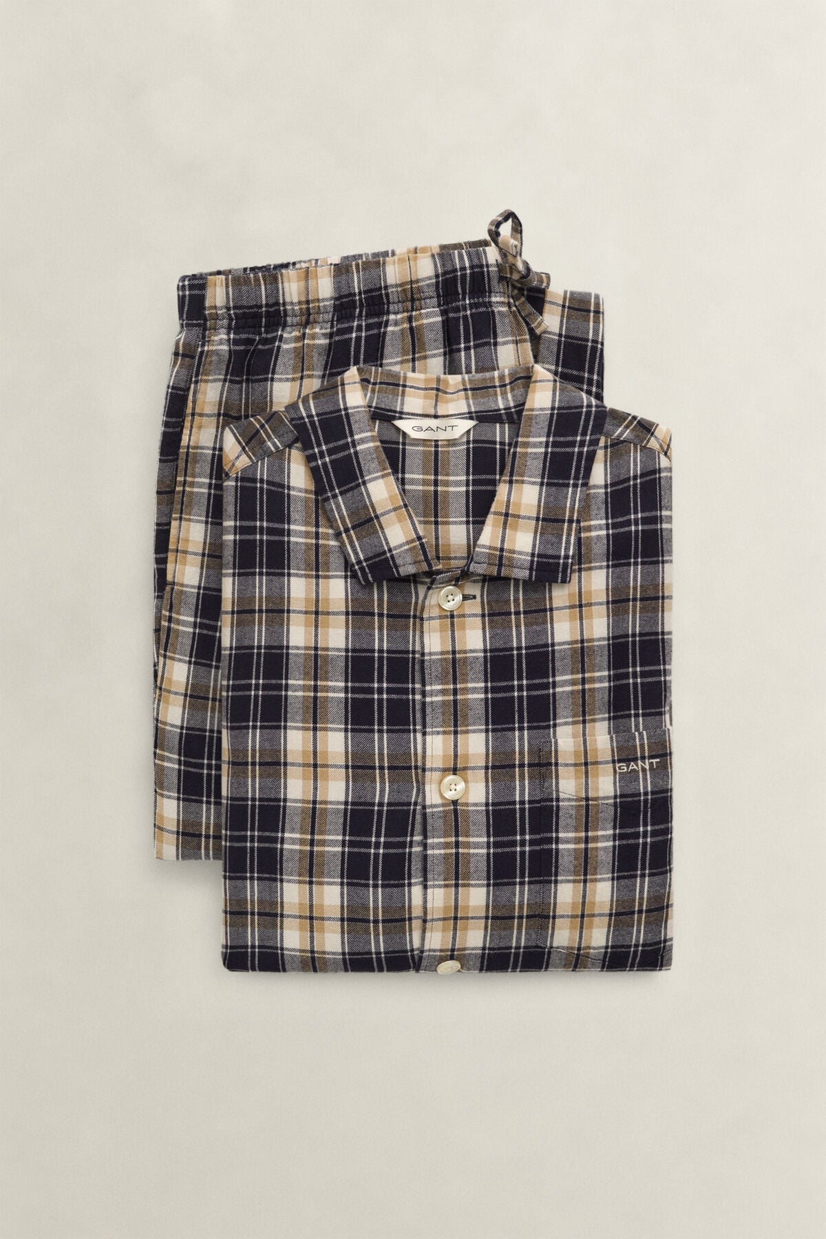 Checked Pajama Set — EVENING BLUE