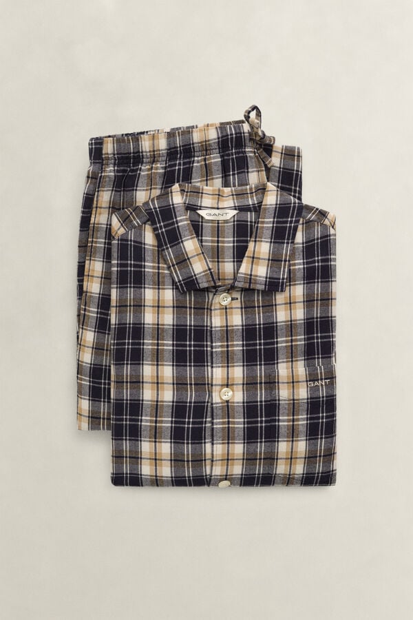 Checked Pajama Set — EVENING BLUE