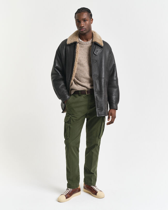 Regular Fit Cotton Twill Cargo Pants