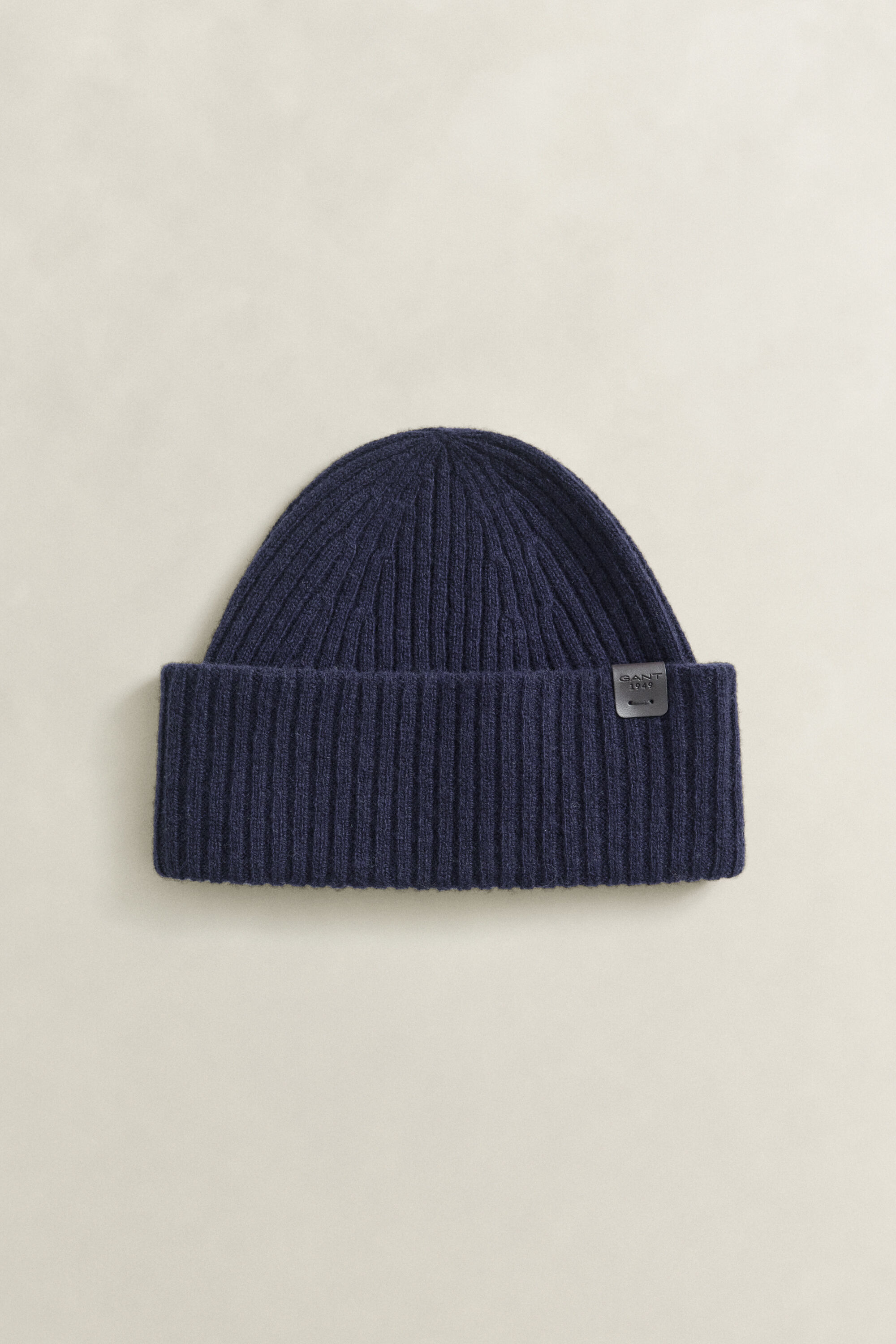 Lambswool Beanie — EVENING BLUE (alternate view)