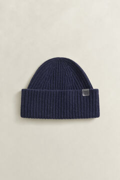 Lambswool Beanie — EVENING BLUE 2