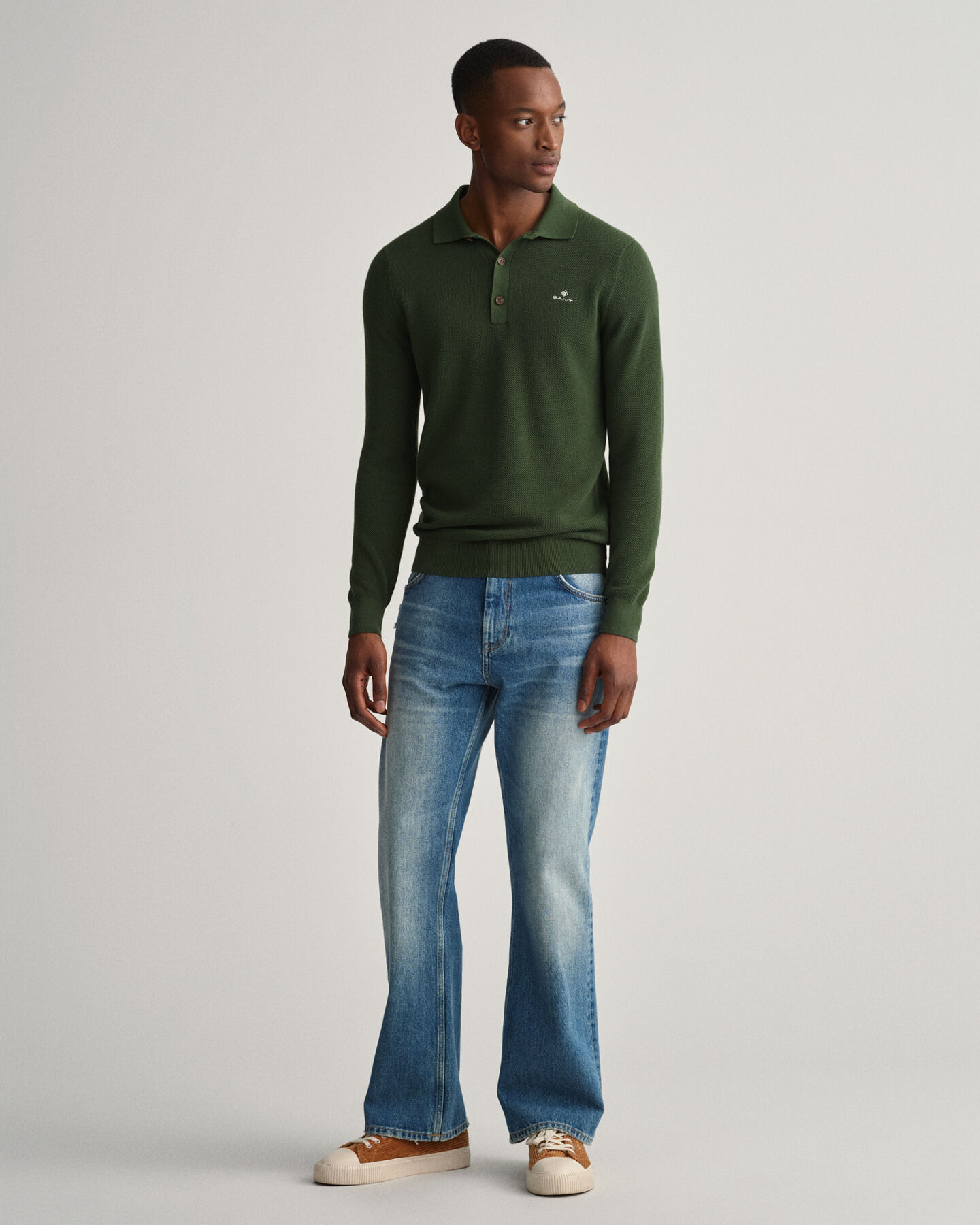 Cotton Piqu&eacute; Polo Sweater