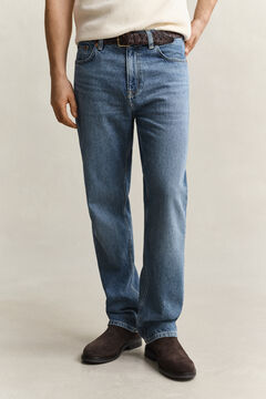 Straight Jeans — MID BLUE BROKEN IN 5