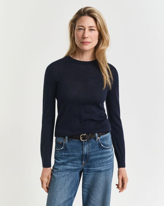 Extra Fine Merino Wool Crew Neck Sweater