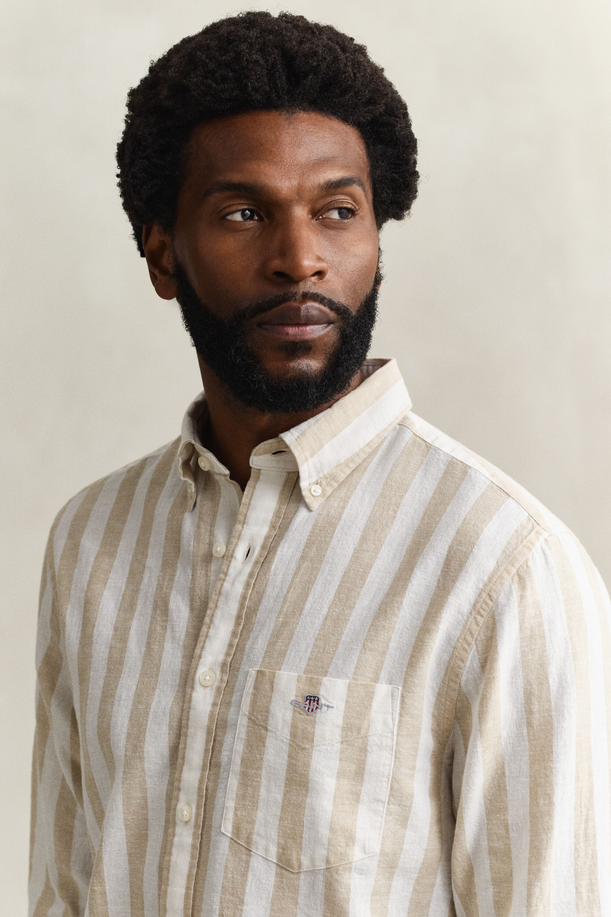 Striped Linen Blend Shirt