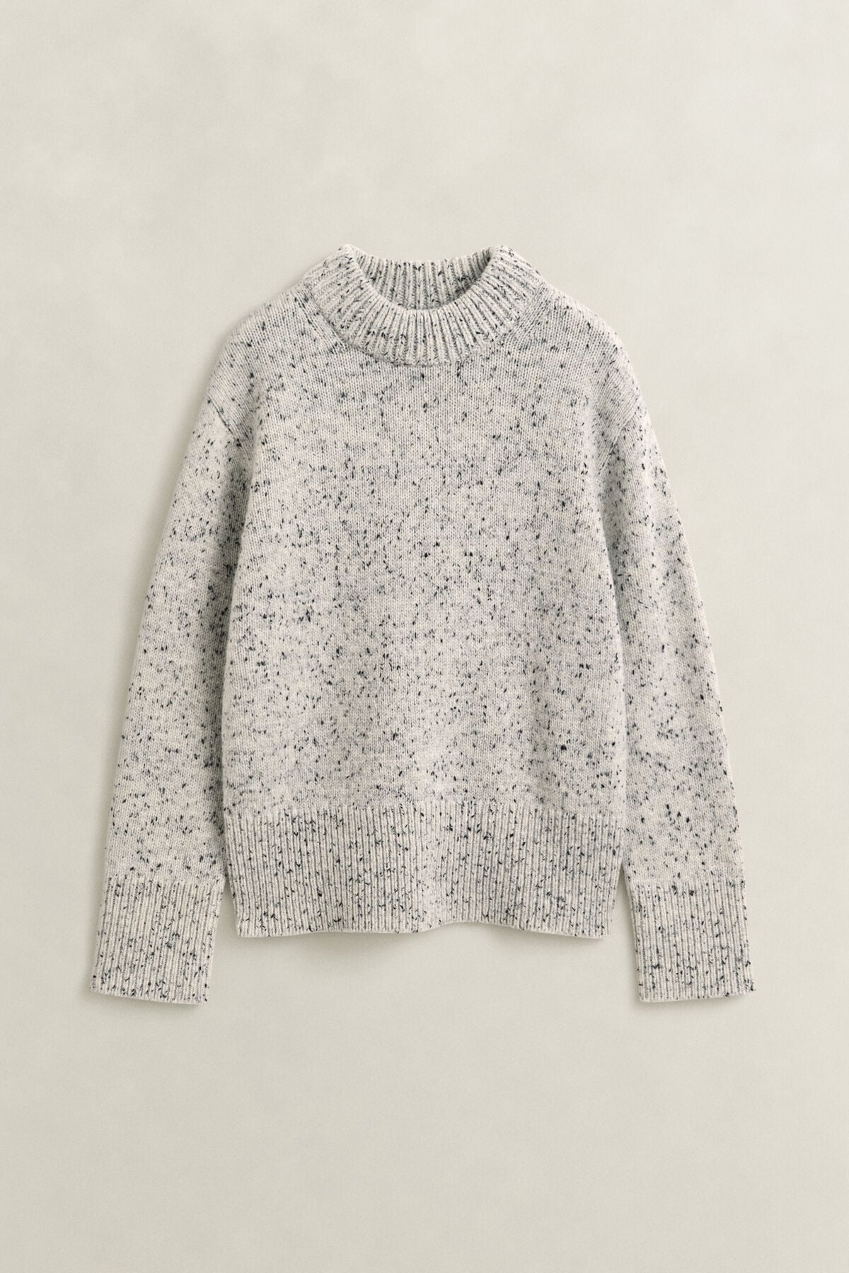 Wool Blend Nepps Sweater — CREAM