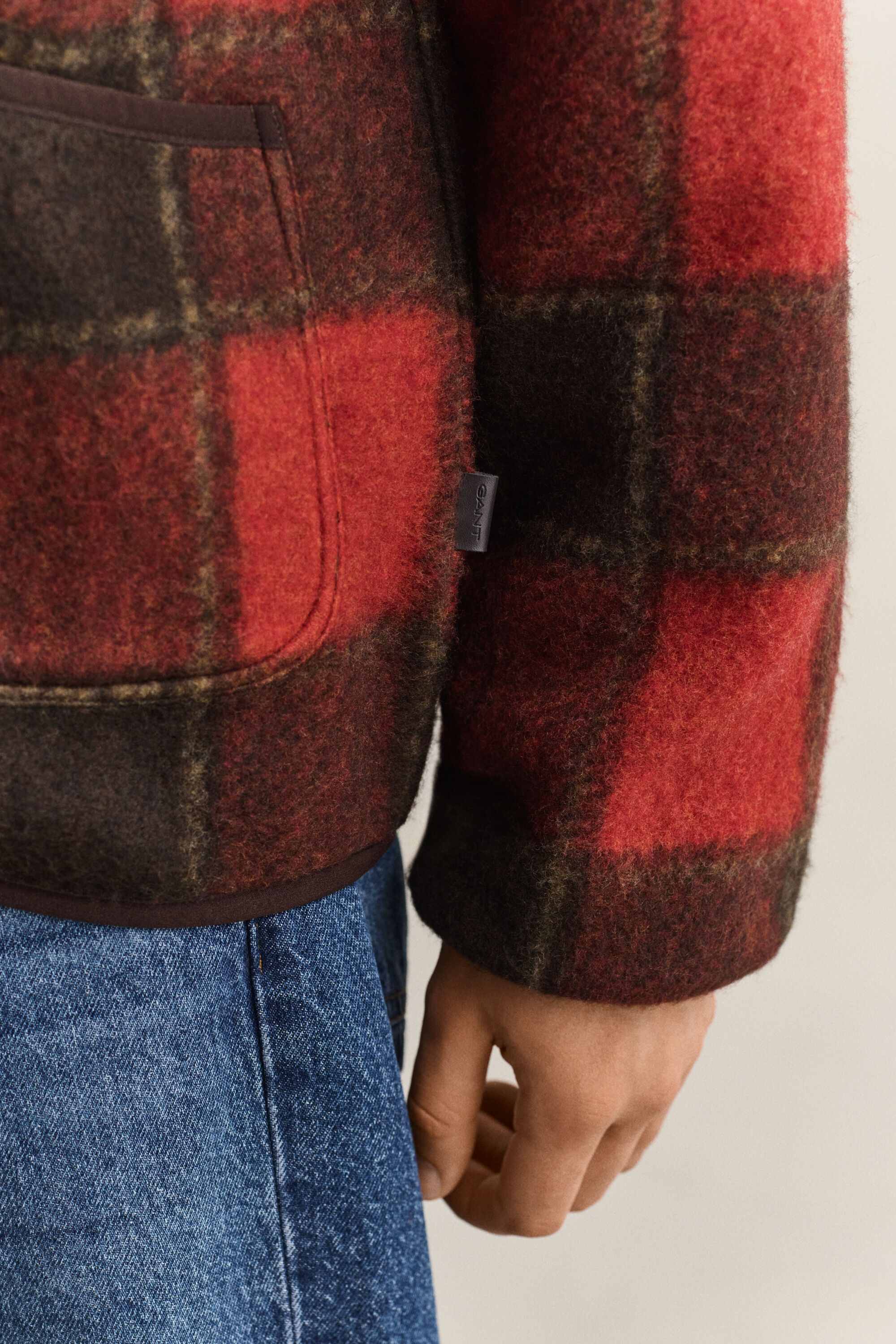 Checked Fleece Jacket