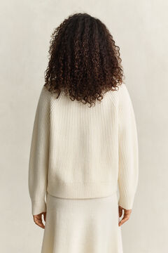 Buttoned Lambswool Sweater — CREAM 2