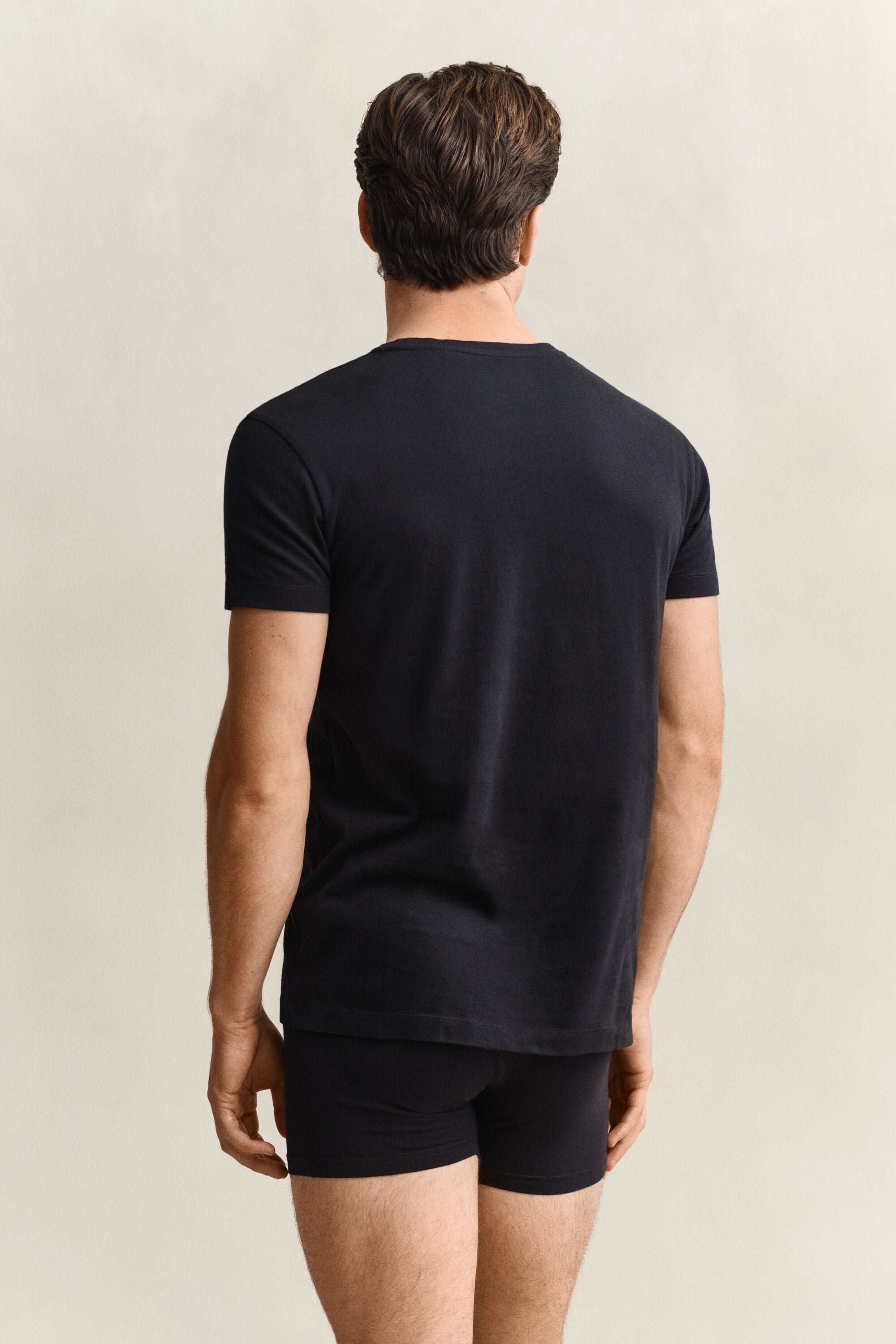 2-Pack Crew Neck T-Shirts — BLACK / WHITE
