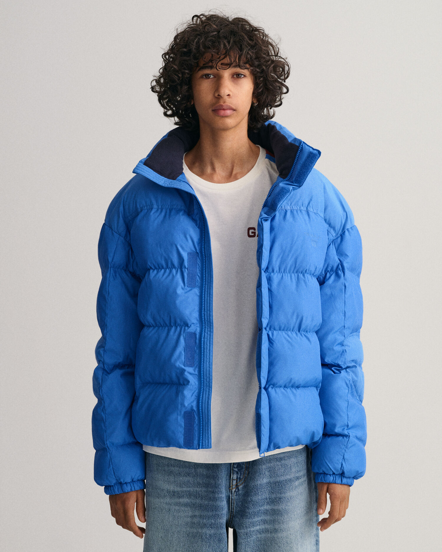 The North Face Puffer Jacket Boys Garcons 550 Size XL 18-20 Blue Full Zip |  eBay