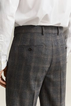 Clen Check Suit Pants — CERAMIC GREY MELANGE 3