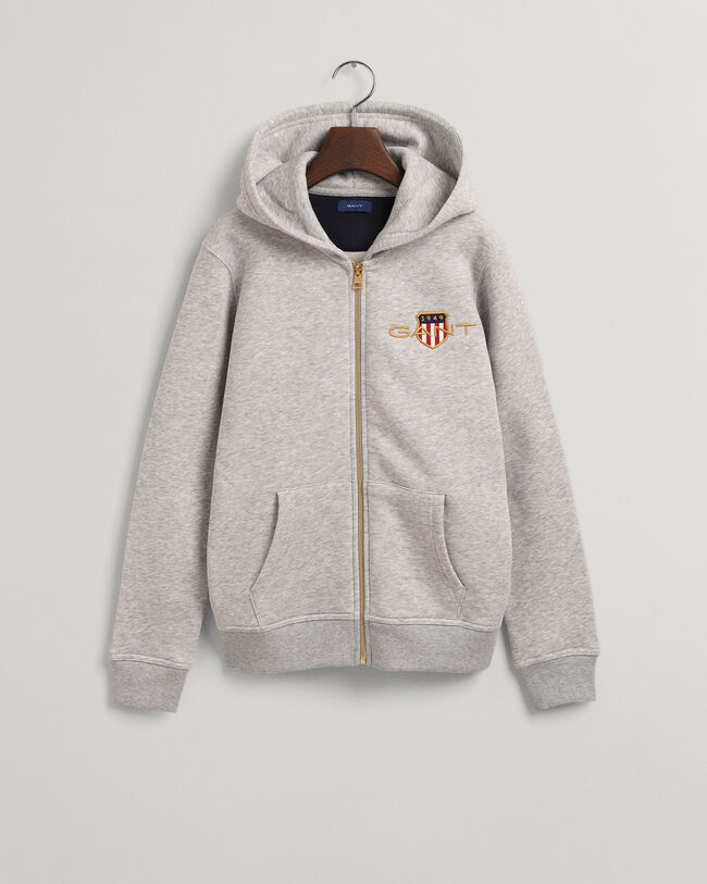 Teens Medium Archive Shield Zip Hoodie