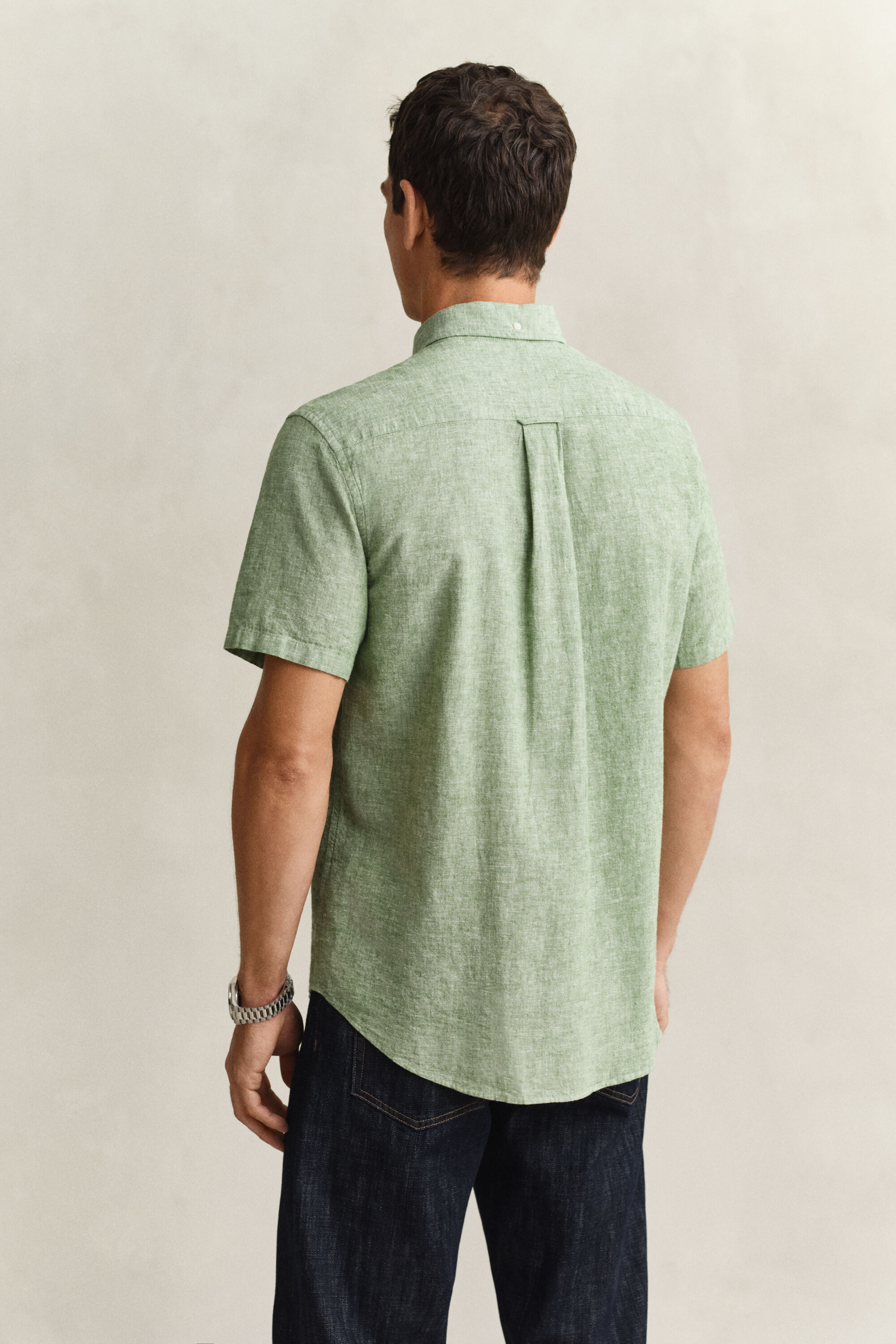 Linen Blend Short Sleeve Shirt
