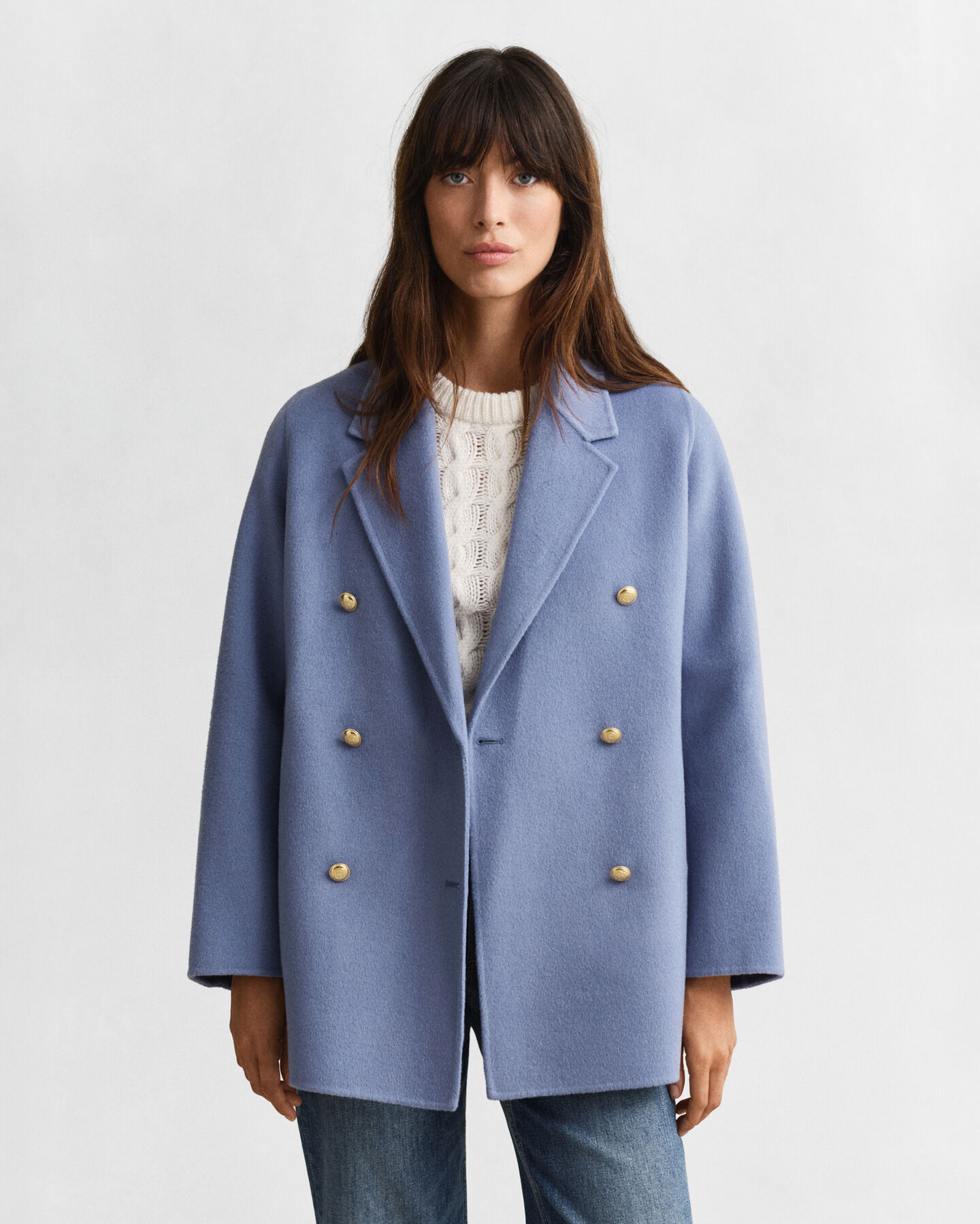 Handstitched Detail Pea Coat