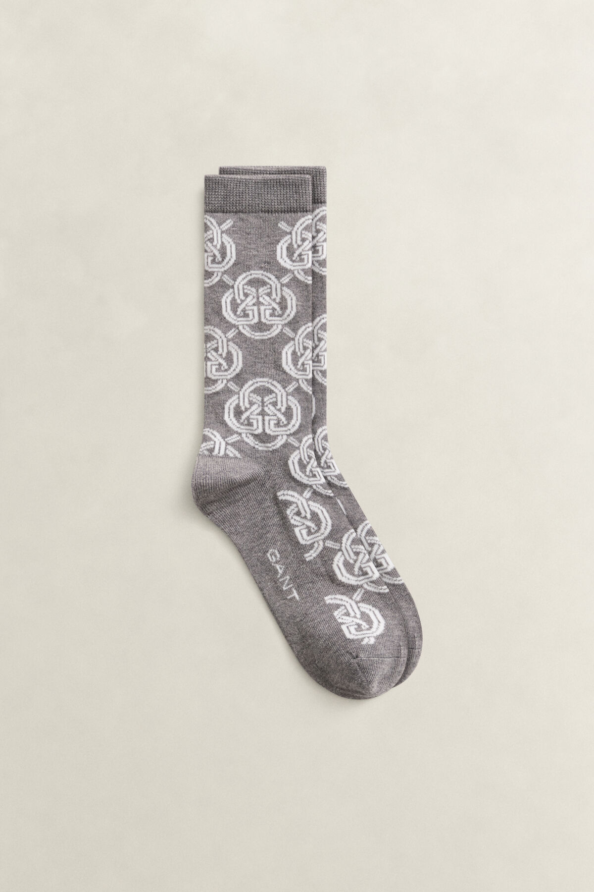 Monogram Socks — DARK GREY MELANGE