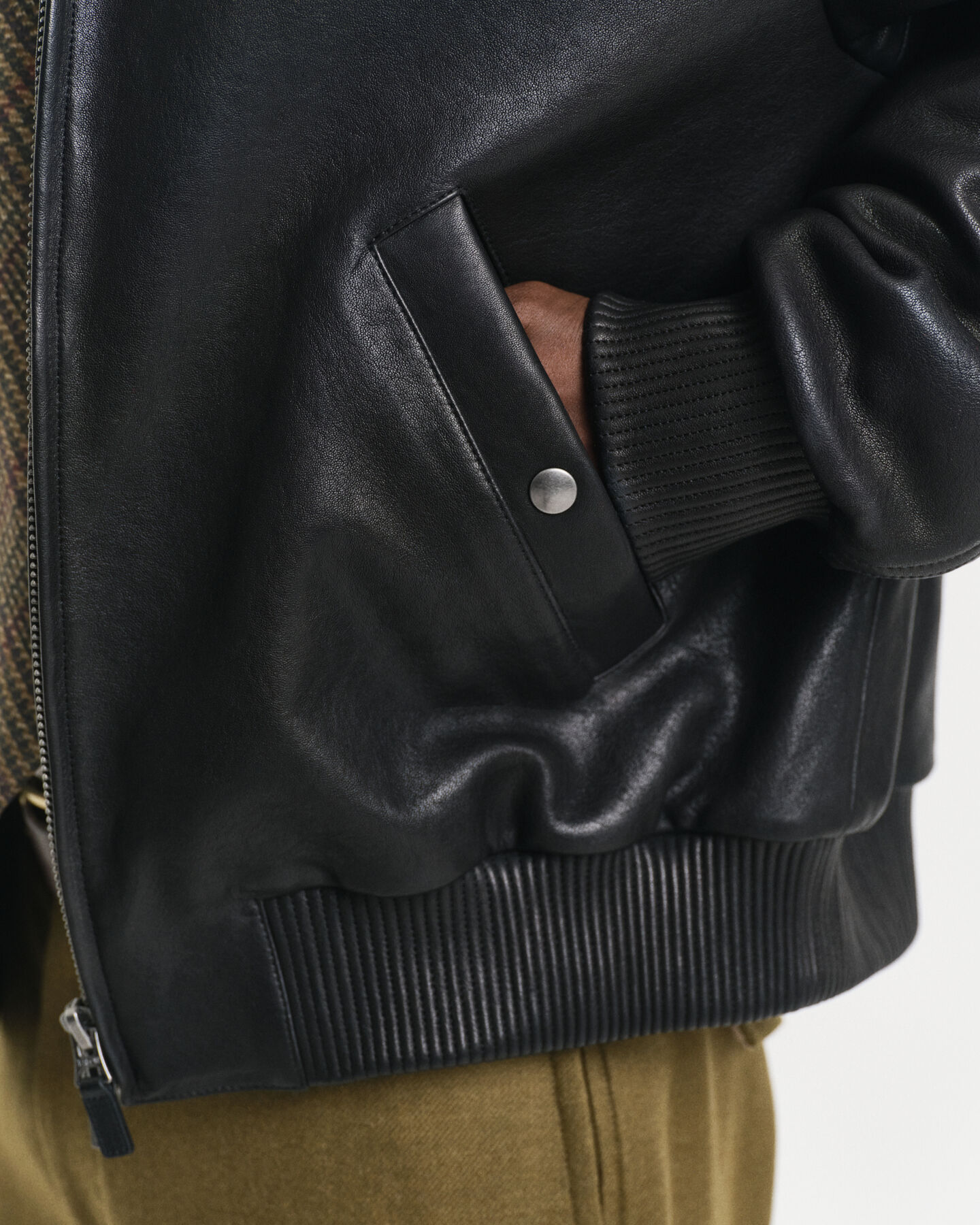 Leather Harrington Jacket