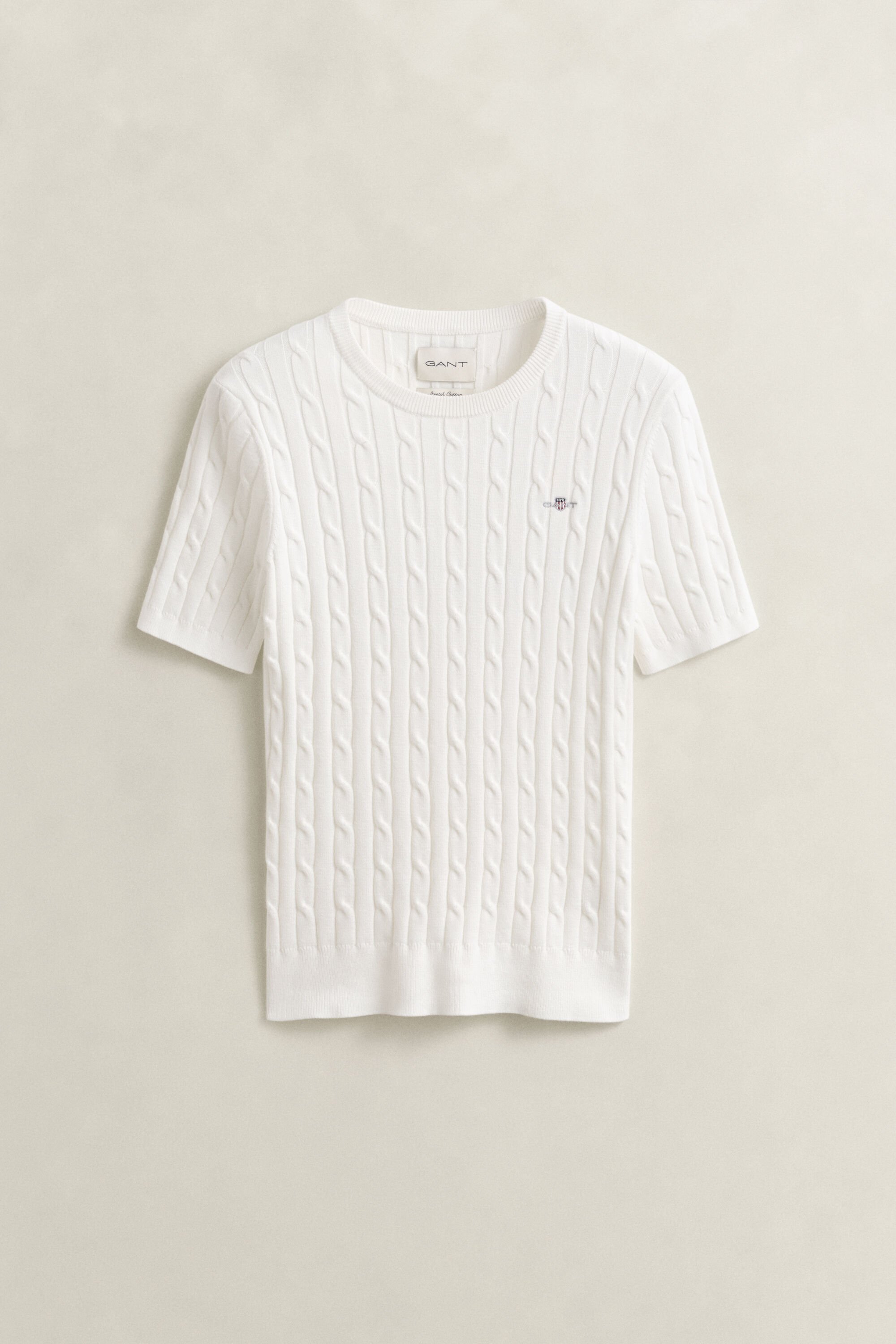 Cable Knit Short Sleeve Sweater