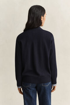 Superfine Lambswool Cardigan — EVENING BLUE 2