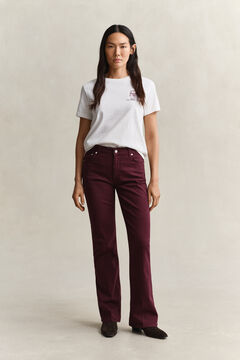 Slim Flared Color Jeans — DARKENED WINE 6