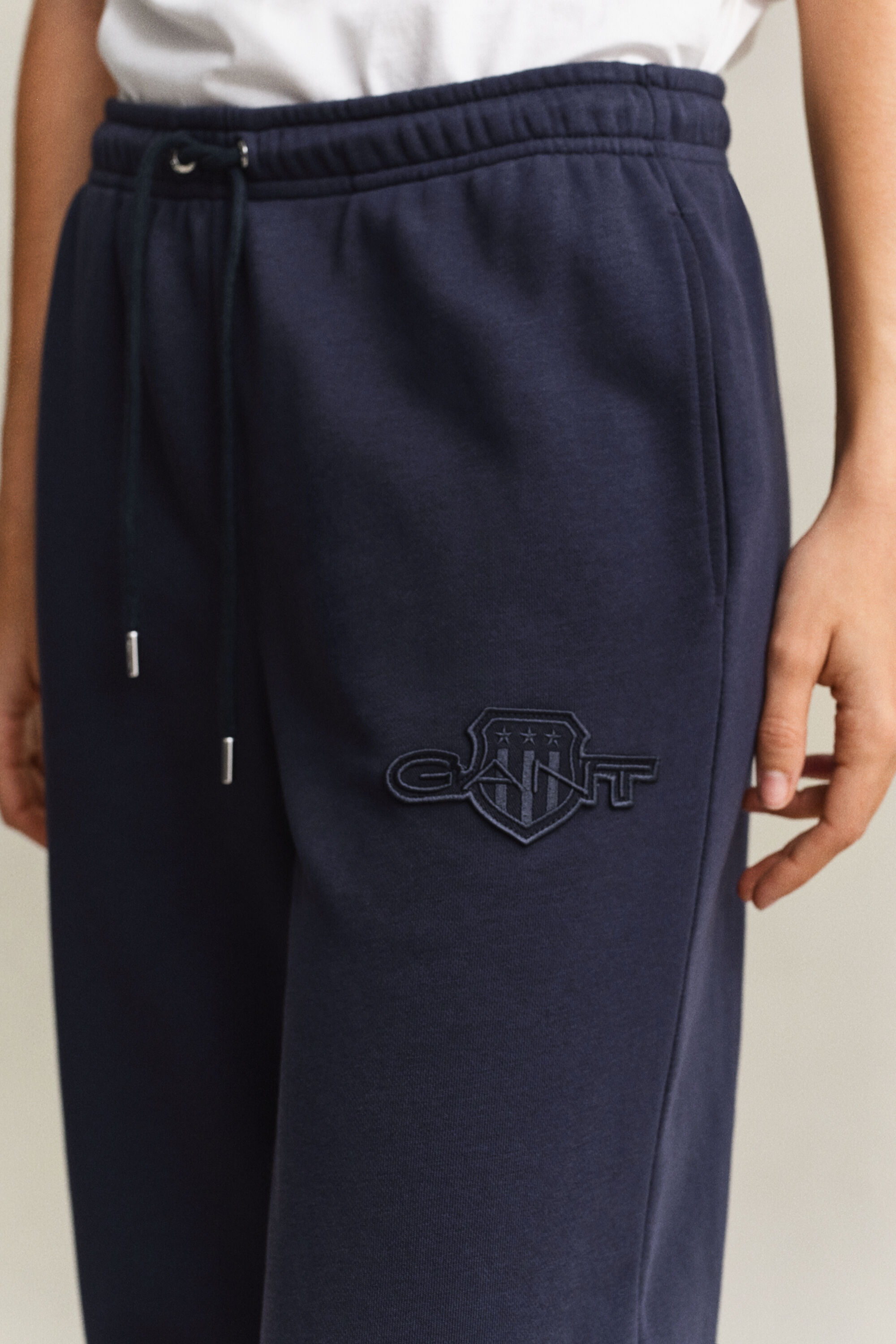 Tonal Shield Sweatpants — EVENING BLUE