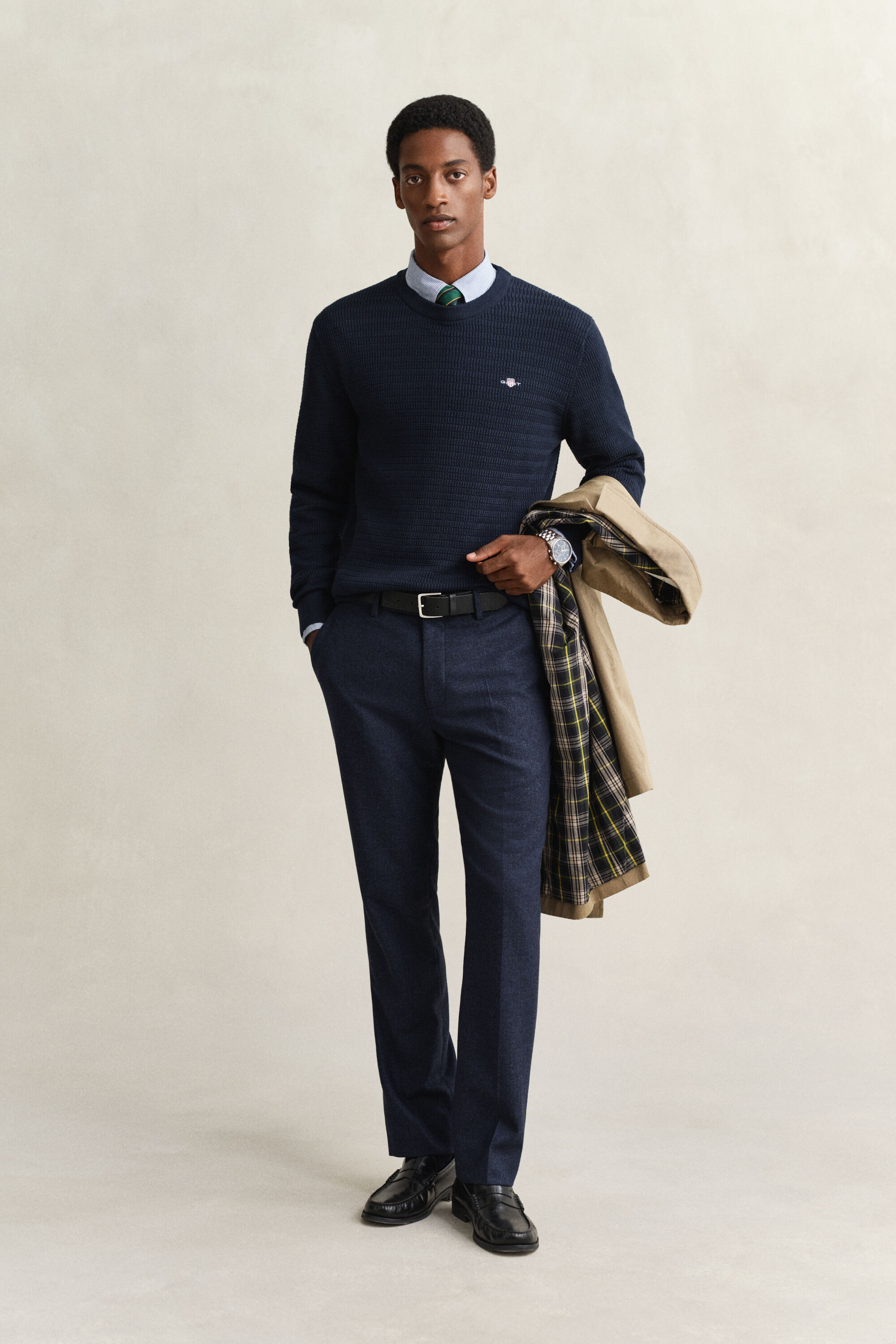 Mini Cable Knit Crew Neck Sweater