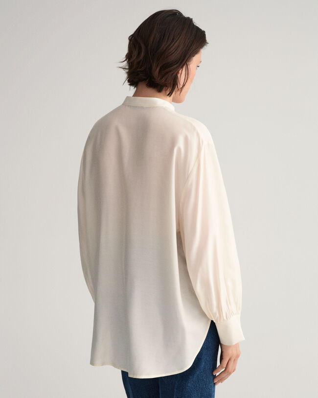 Lyocell Silk Popover Blouse