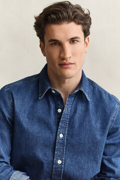 Denim Shirt — MID BLUE WORN IN 3