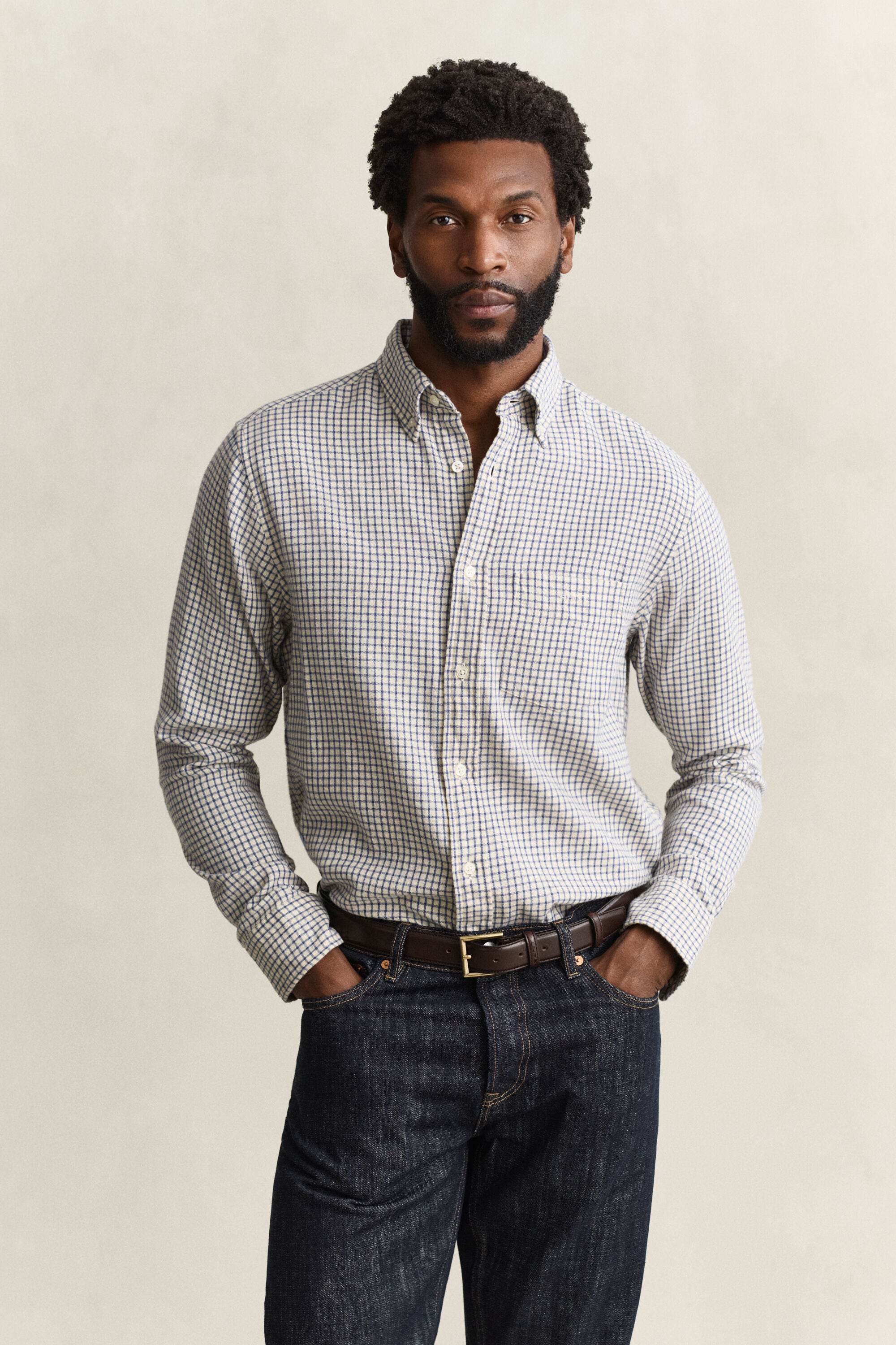 Checked Windblown Flannel Shirt