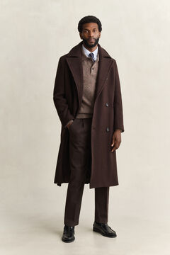 Wool Blend Nepps Polo Sweater — FADED TAUPE 6