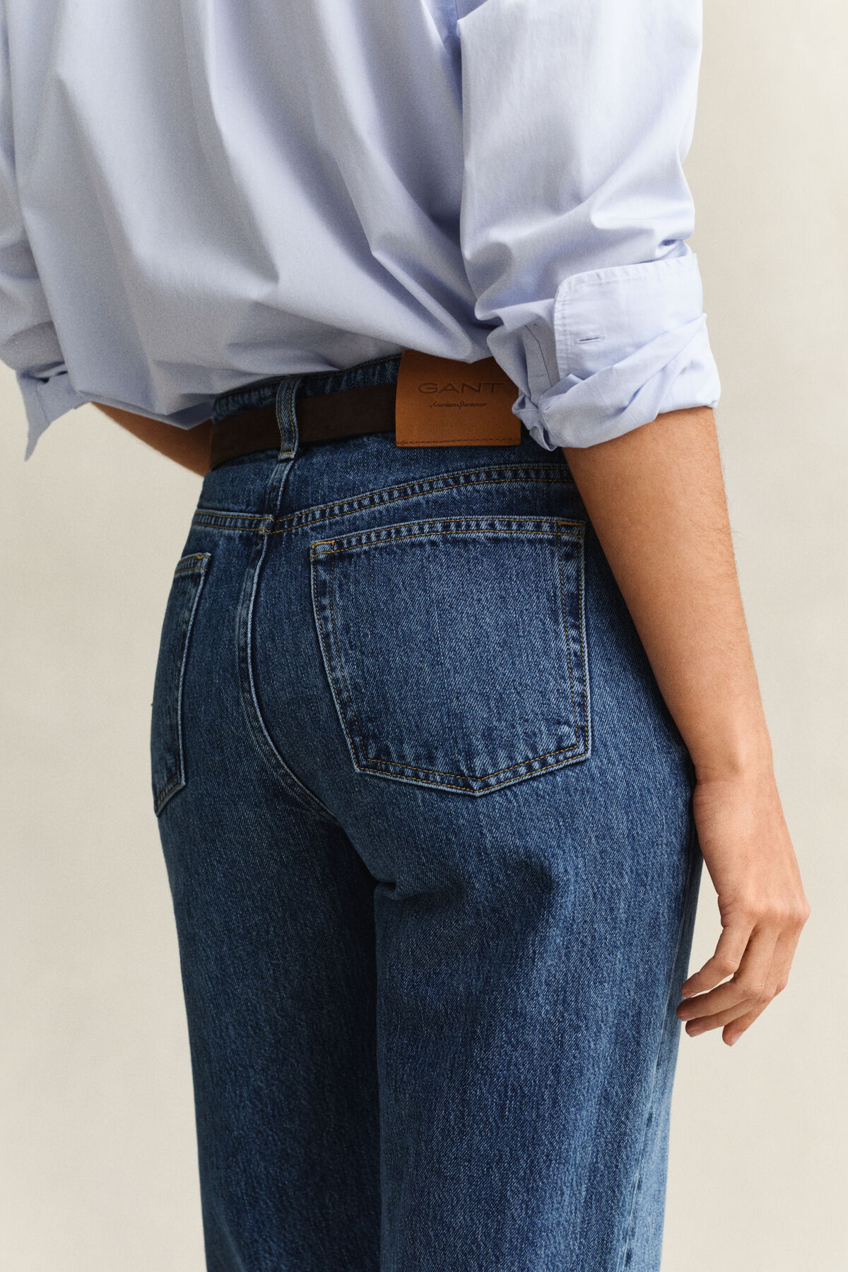 Relaxed Jeans — MID BLUE WORN IN