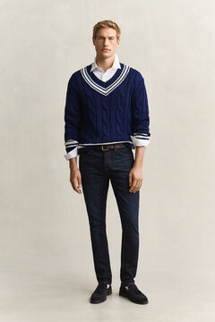 Slim Jeans — DARK BLUE BROKEN IN 7