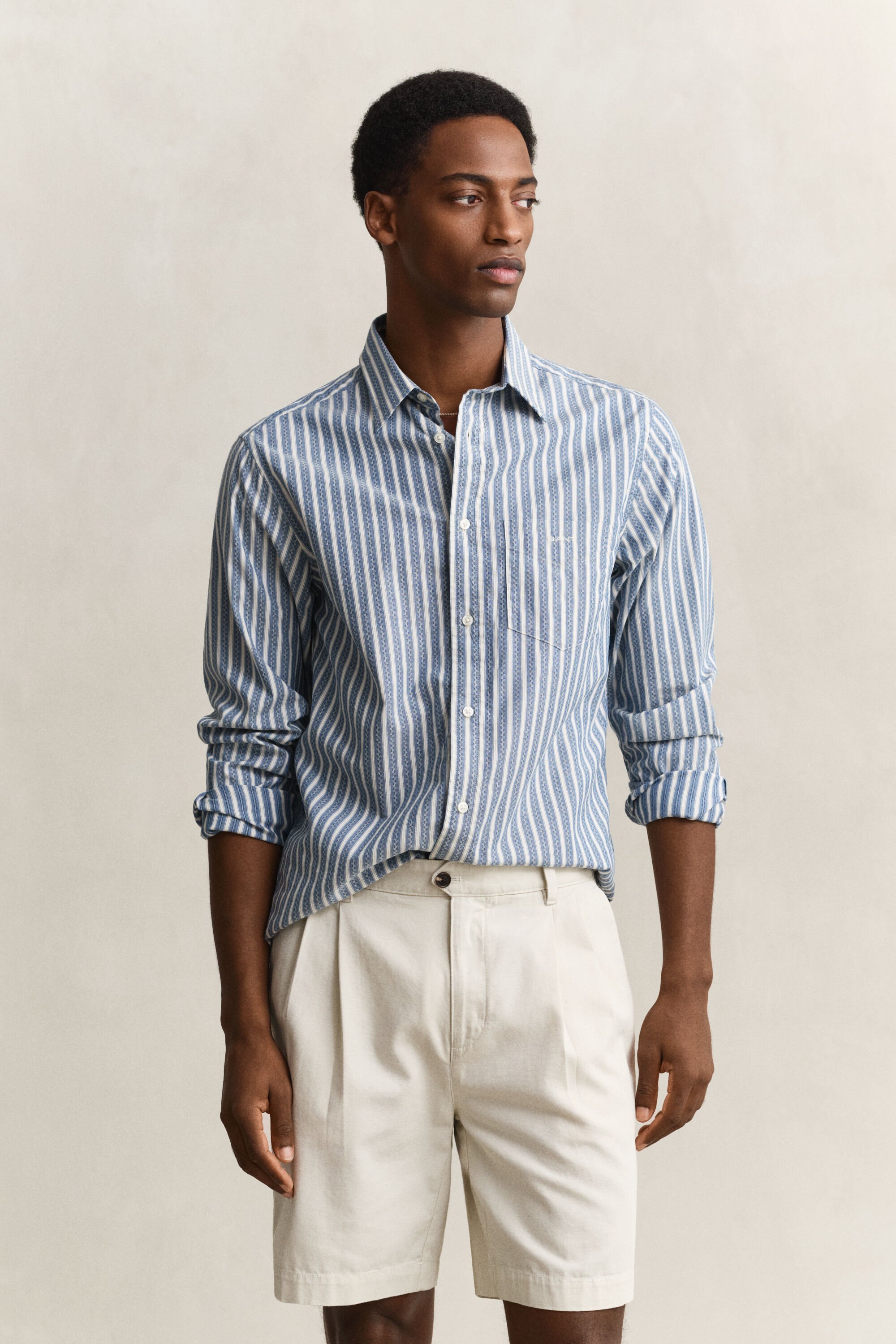 Regular Fit Dobby Striped Shirt