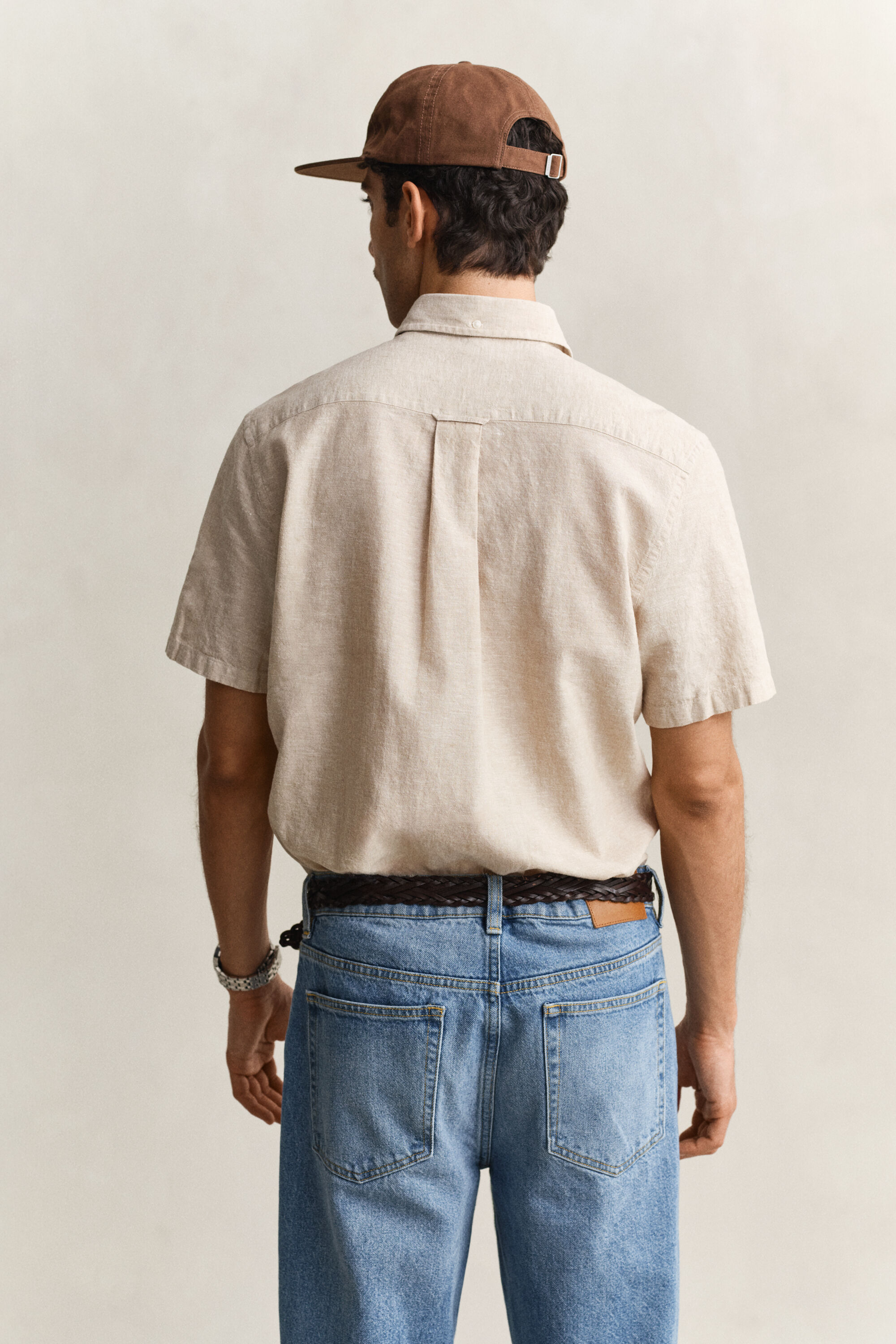 Linen Blend Short Sleeve Shirt
