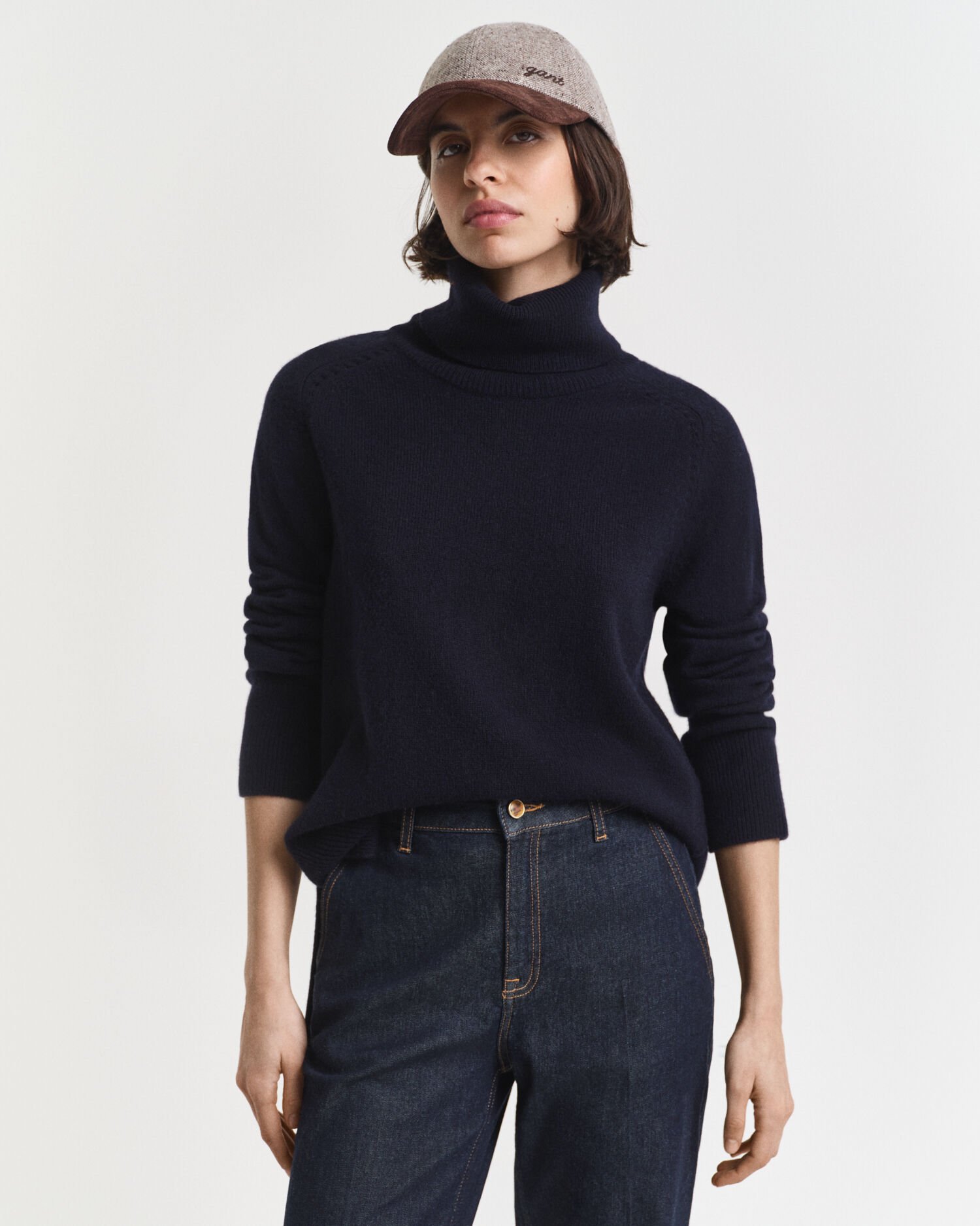gant Soft Wool Cashmere Blend Turtleneck Sweater evening blue