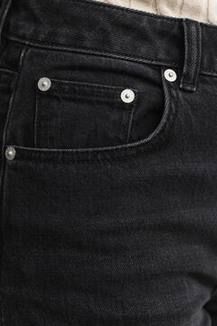 Straight Leg Stretch Jeans — BLACK WORN IN 4