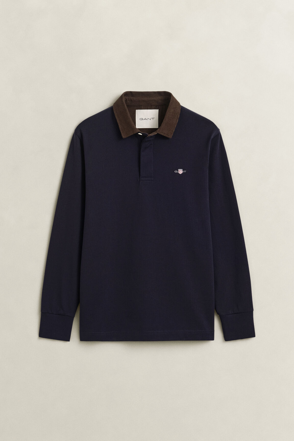 Corduroy Collar Rugger — EVENING BLUE
