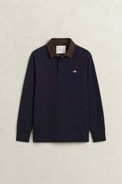 Corduroy Collar Rugger — EVENING BLUE 1