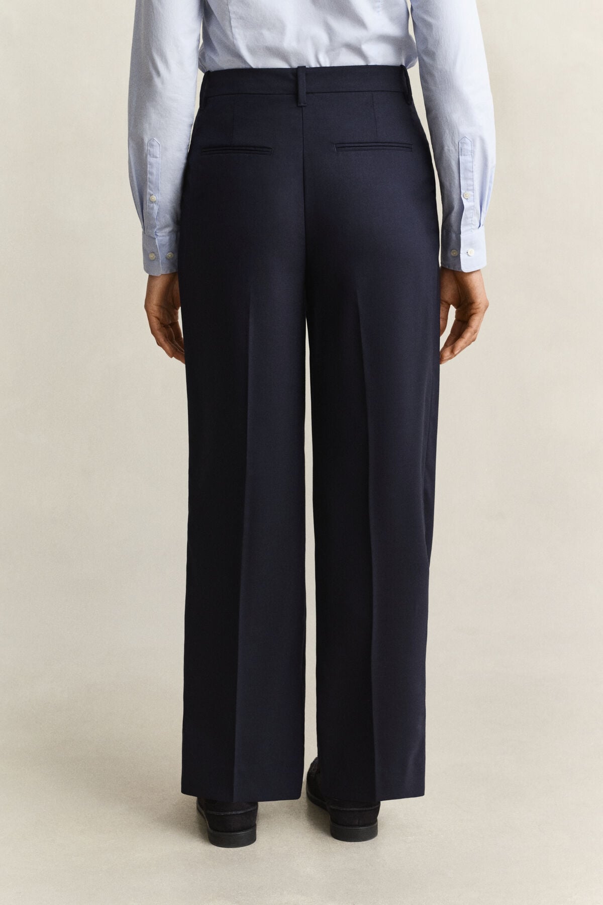 Tailored Wool Pants — EVENING BLUE
