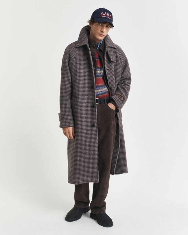 Wool Balmacaan Coat