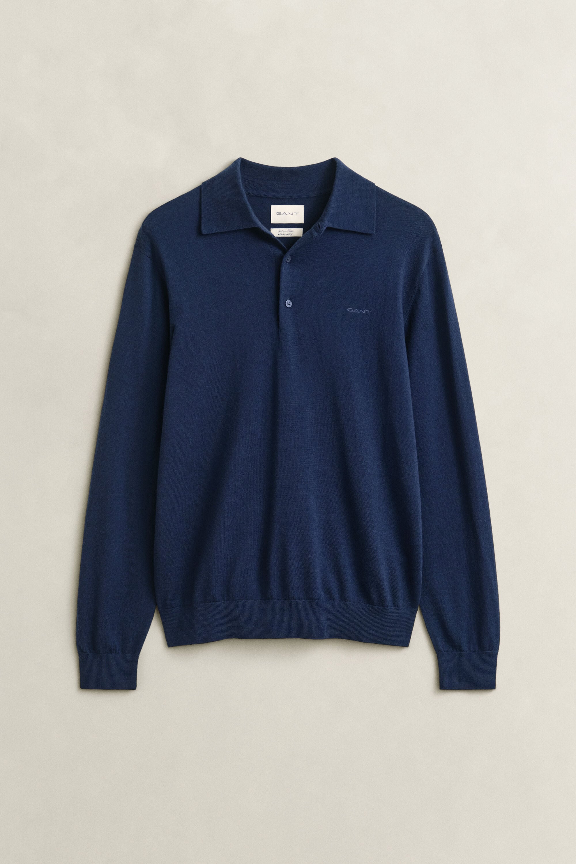 Extra Fine Merino Wool Polo Sweater