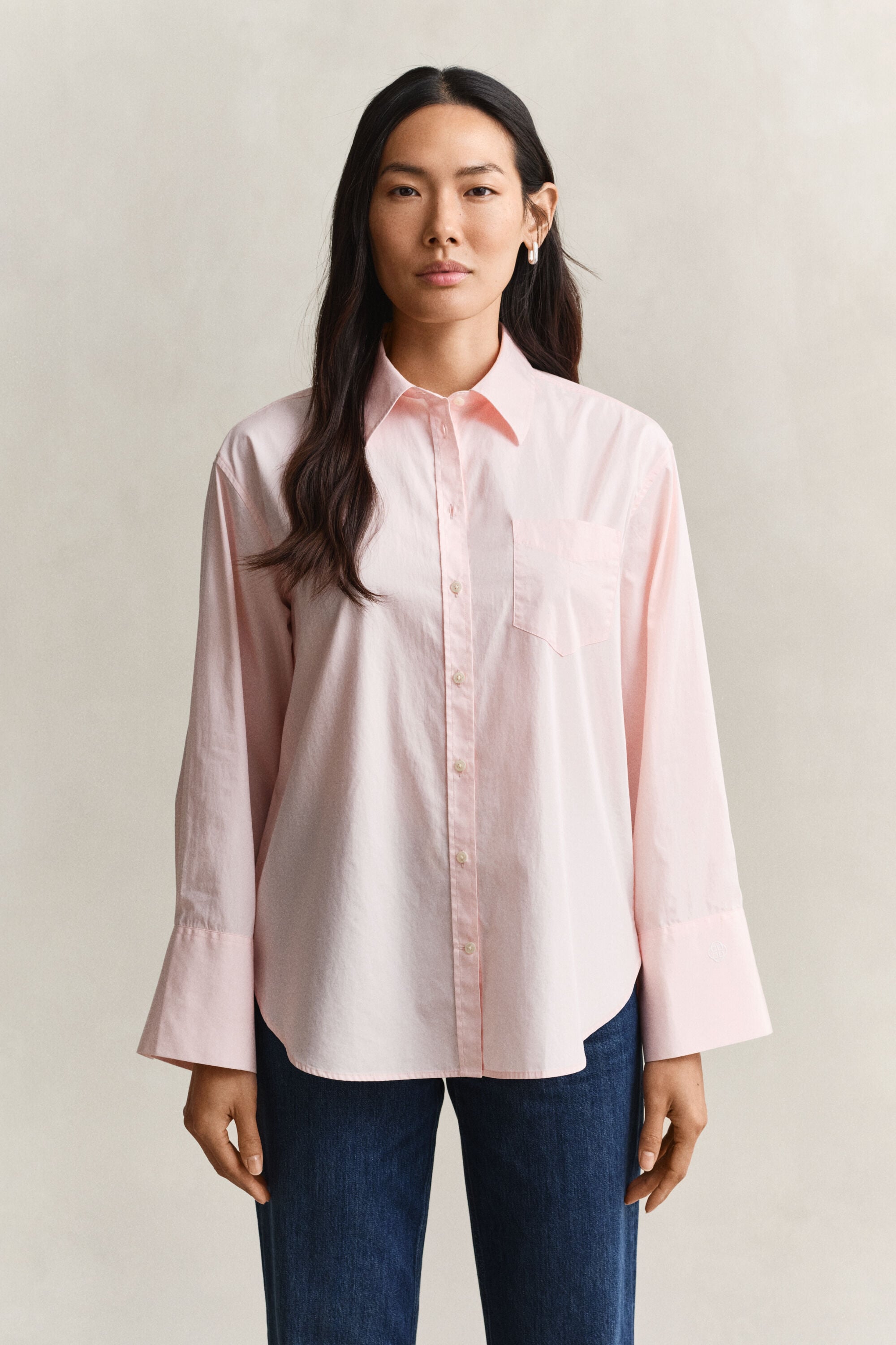 Wide Sleeve Classic Poplin Shirt