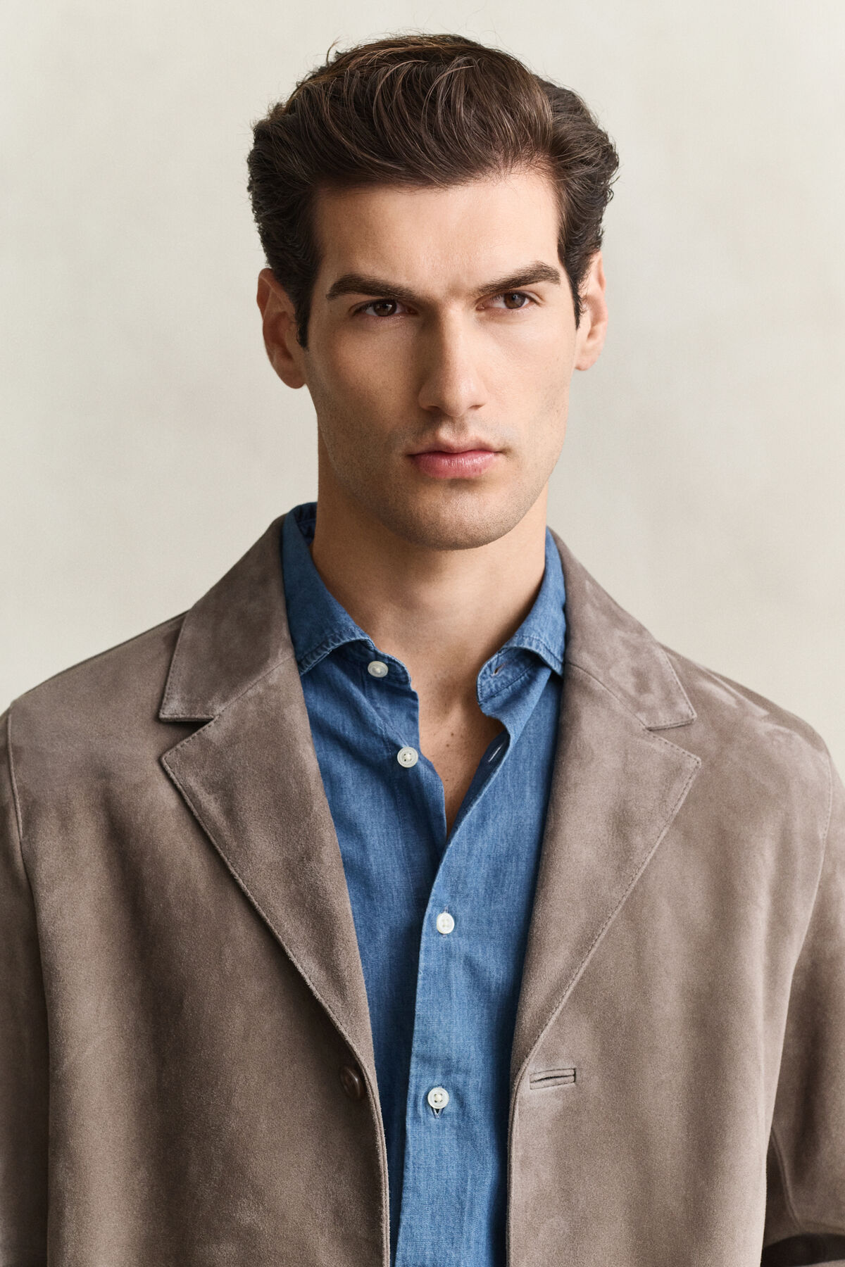Suede Blazer — FADED TAUPE