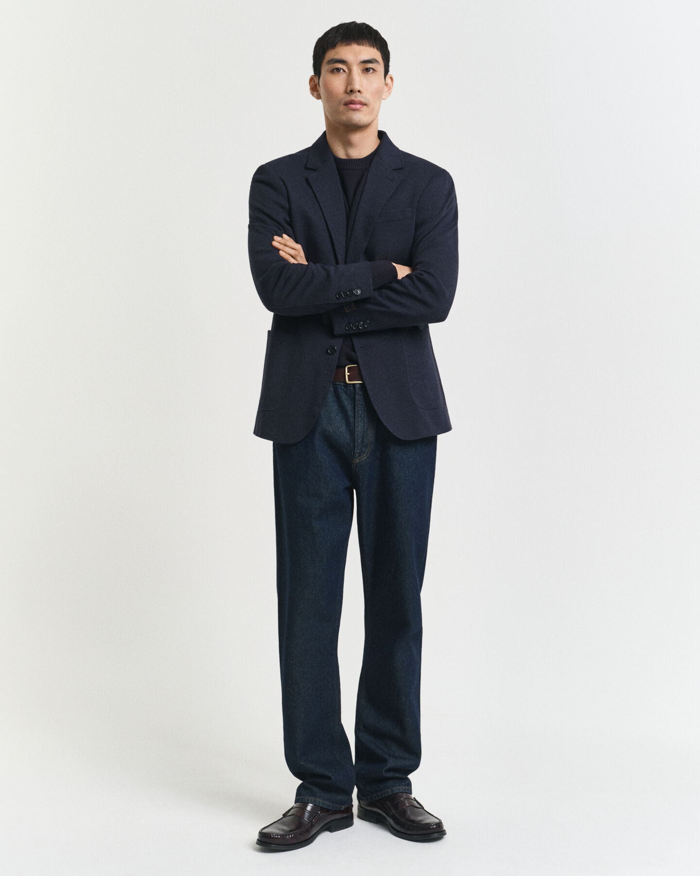 Slim Fit Two-Toned Jersey Piqué Blazer