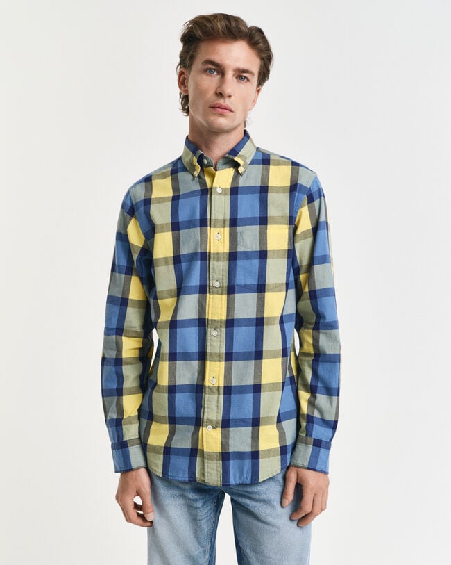 Relaxed Fit Checked Twill Shirt