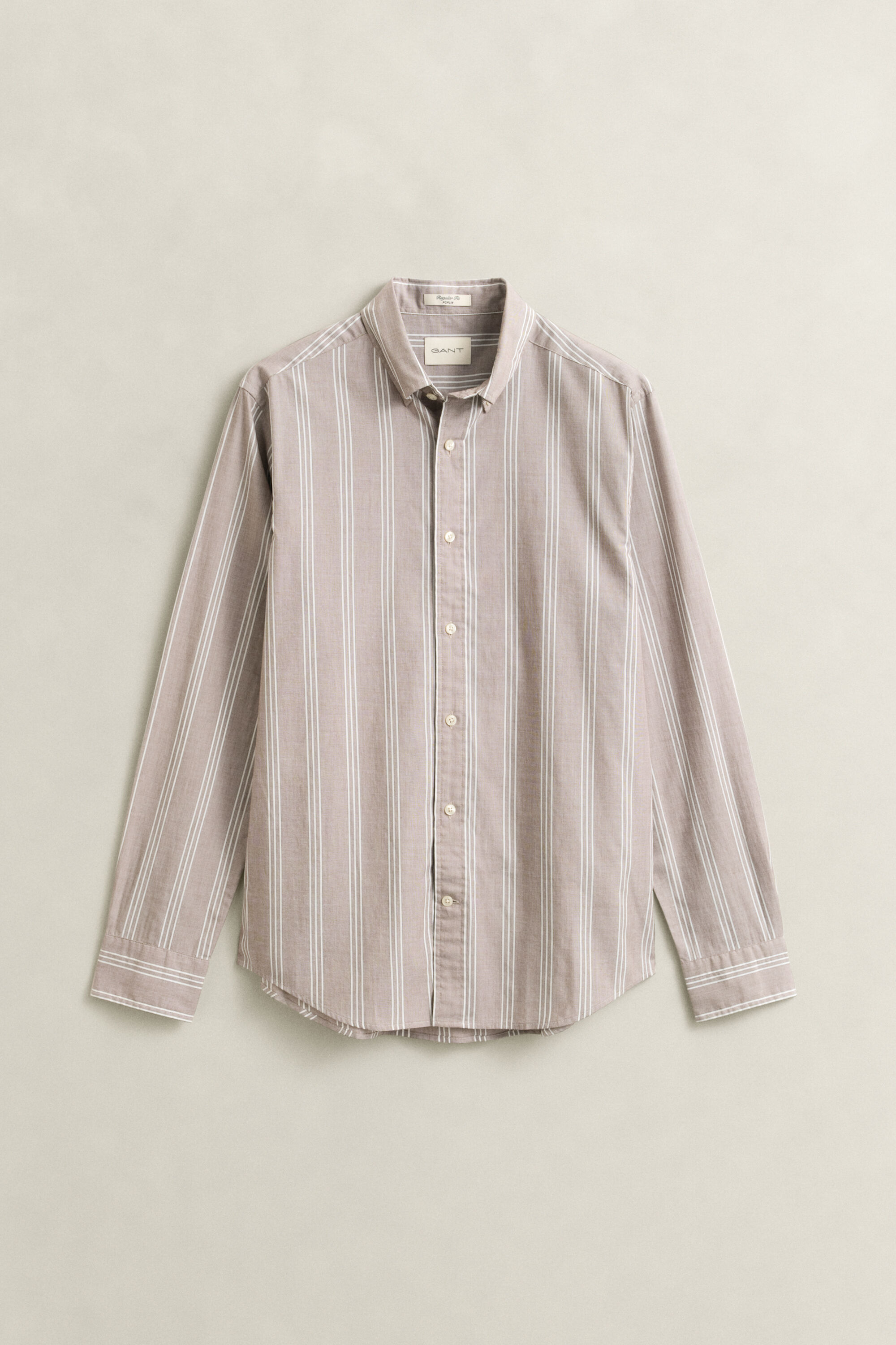 Regular Fit Fil-à-Fil Striped Poplin Shirt