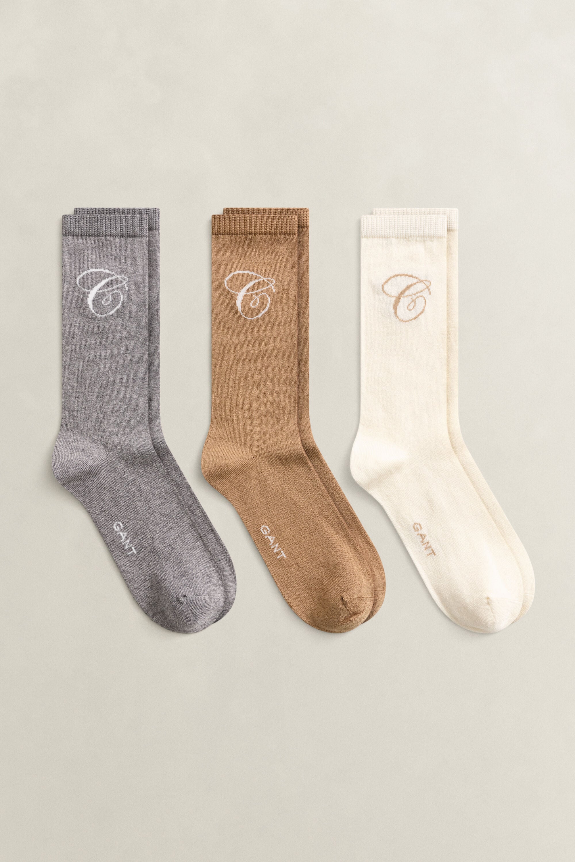 3-Pack G Script Socks — DARK GREY MELANGE