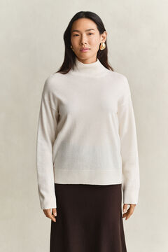 Superfine Lambswool Mock Neck Sweater — CREAM 5