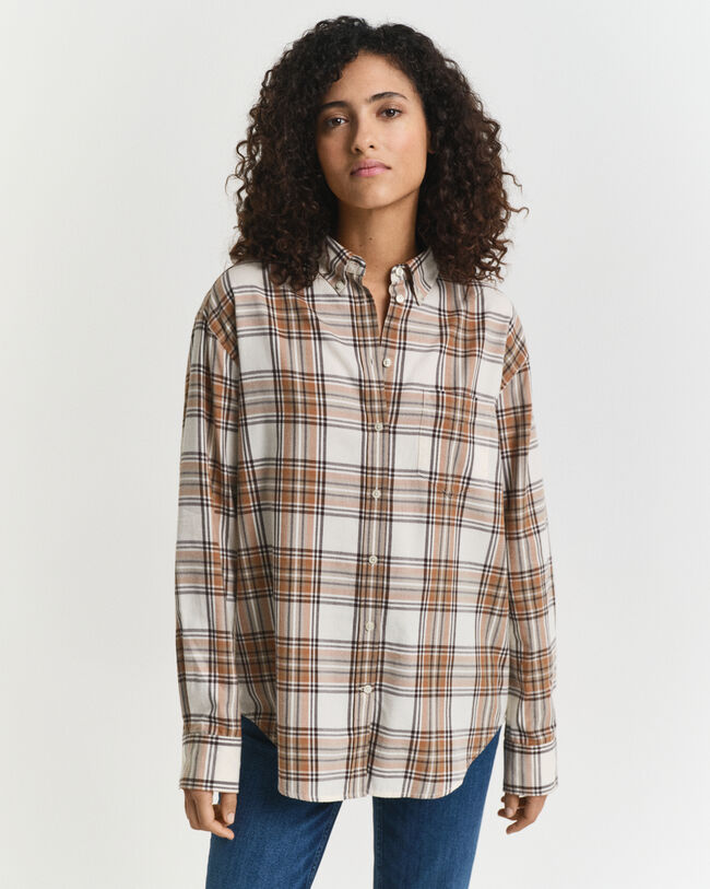 Relaxed Fit Checked Flannel Shirt